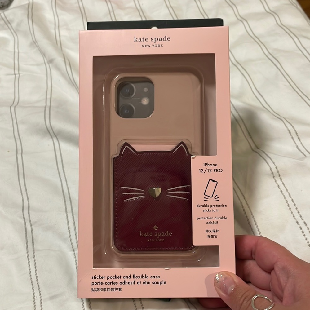 Brand new nude card holder iphone 12 case Kate spade